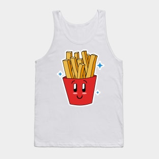 Happy smiling funny cute french fries Tank Top